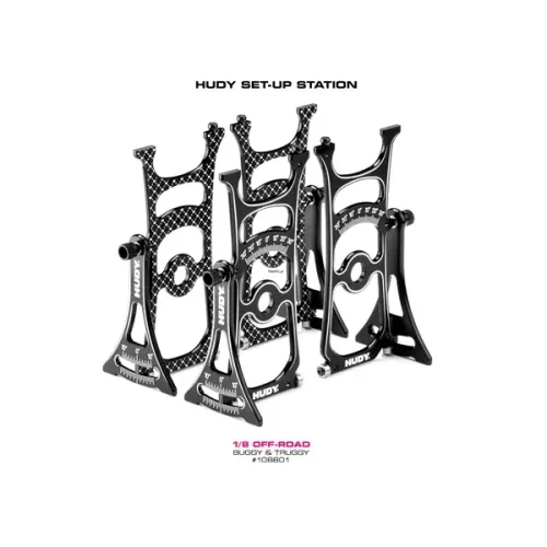 HUDY 108801 SET-UP STATION FOR 1/8 OFF-ROAD CARS & TRUGGY - 108801