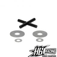 HB RACING HB204414 Diff Shaft Set (D418)