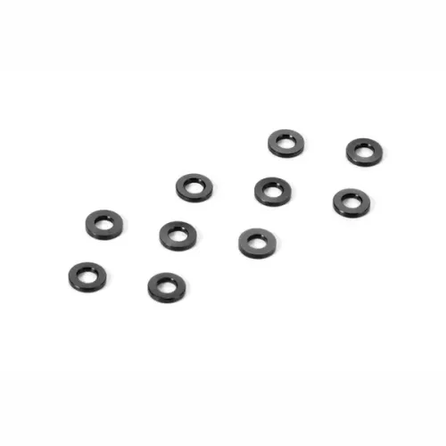 XRAY 303121-K Alu Shim 3x6x0.5mm - Black (10)