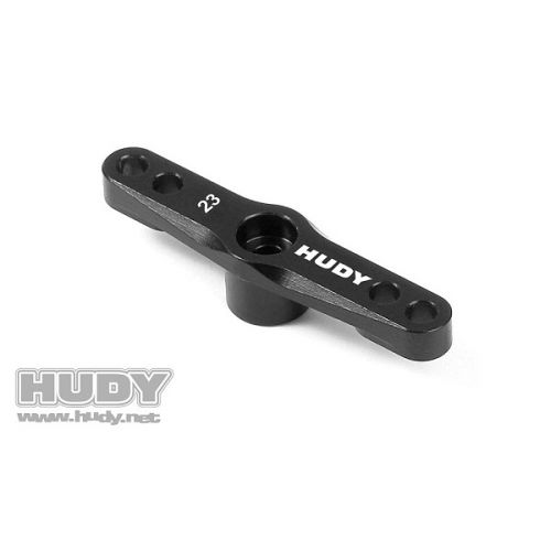 HUDY 293504 ALU THROTTLE SERVO HORN - KO PROPO, SANWA - 2-HOLE - 23T - 293504