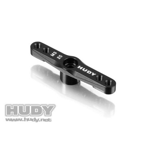 HUDY 293509 ALU THROTTLE SERVO HORN - FUTABA, SAVÖX - 2-HOLE M3 - 25T - V2 - 293509