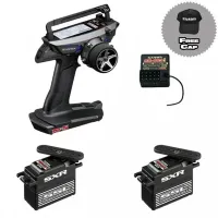 COMBO SANWA 101A32671A RADIO CAR MT-5 + RX-493i 2.4GHZ 4CH + 2 PGS-CX II + BAG + CAP(101A32671A+107A54526A)