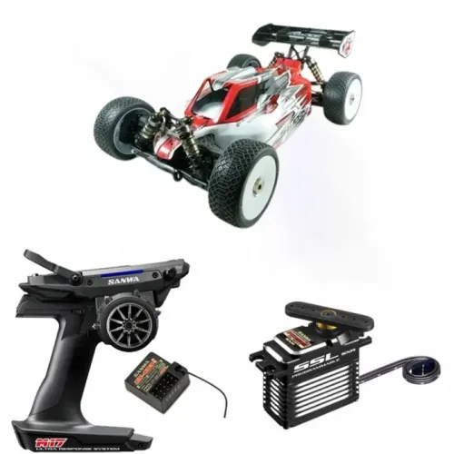 SWORKz SW910042 S35-4e EVO 1/8 EP Buggy Kit + SANWA M17 + PGS-XB II (SW910042+107A54563A+101A32483A)