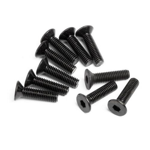 HB RACING HBZ084 FLAT HEAD SCREW M3x12mm (HEX SOCKET/10pcs) 