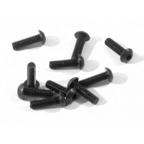 HB RACING HBZ353 BUTTON HEAD SCREW M3x10mm (HEX SOCKET/10pcs) 